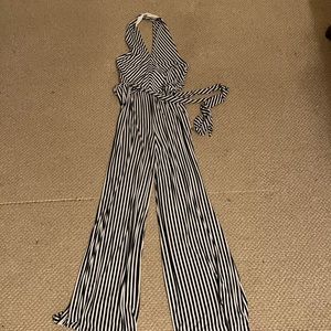 Jumpsuit Wide Leg Sleeveless Halter by Lauren